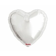Гелиевый воздушный шарик Ibrex «Сердце», цвет серебристый металлик, 35 см, 5 шт. цена и информация | Шарики | pigu.lt