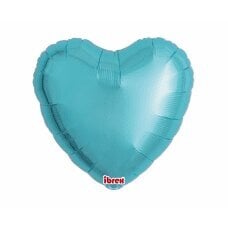 Гелиевый воздушный шарик Ibrex «Сердце», цвет голубой металлик, 35 см, 5 шт. цена и информация | Шарики | pigu.lt