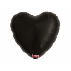 Helio balionai Ibrex Heart, metaliniai juodi, 35 cm, 5 vnt. kaina ir informacija | Balionai | pigu.lt