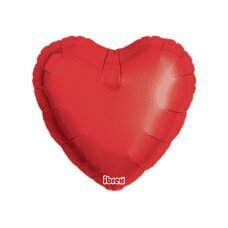 Helio balionai Ibrex Heart, metalinis rubino raudonumas, 35 cm, 5 vnt. kaina ir informacija | Balionai | pigu.lt