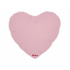 Гелиевый воздушный шарик Ibrex «Сердце», цвет пастельно-розовый, 35 см, 5 шт. цена и информация | Шарики | pigu.lt