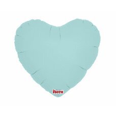 Гелиевый воздушный шарик Ibrex «Сердце», цвет пастельно-голубой, 35 см, 5 шт. цена и информация | Шарики | pigu.lt