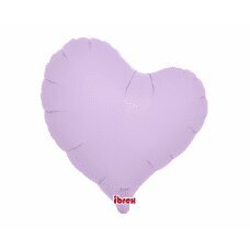 Гелиевый воздушный шарик Ibrex «Сердце», цвет пастельно-лиловый, 35 см, 5 шт. цена и информация | Шарики | pigu.lt