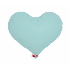 Гелиевый воздушный шарик Ibrex «Сердце», цвет пастельно-синий, 35 см, 5 шт. цена и информация | Шарики | pigu.lt