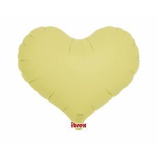 Гелиевый воздушный шарик Ibrex «Сердце», цвет пастельно-желтый, 35 см, 5 шт. цена и информация | Шарики | pigu.lt
