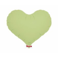 Гелиевый воздушный шарик Ibrex «Сердце», цвет пастельно-зеленый, 35 см, 5 шт. цена и информация | Шарики | pigu.lt