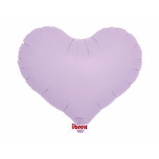 Гелиевый воздушный шарик Ibrex «Сердце», цвет пастельно-светло-лиловый, 35 см, 5 шт. цена и информация | Шарики | pigu.lt