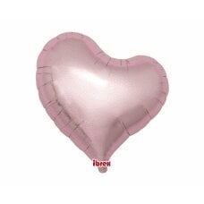 Helio balionai Ibrex Sweet Heart, metaliniai šviesiai rožiniai, 46 cm, 5 vnt. цена и информация | Шарики | pigu.lt