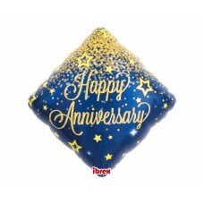 Helio balionas Ibrex Diamond Happy Anniversary Glitter, 35 cm цена и информация | Шарики | pigu.lt