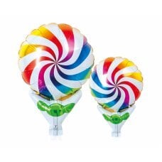 Apvalūs balionai Ibrex Upright Rainbow Candy, įvairių spalvų, 13 cm, 10 vnt. kaina ir informacija | Balionai | pigu.lt