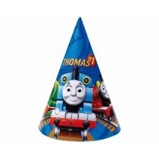 Šešių vakarėlių kūginės kepurės Thomas Friends, popierinės, aukštis 15,2 cm цена и информация | Праздничные декорации | pigu.lt