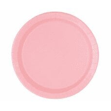 Popierinės lėkštės, šviesiai rožinės spalvos, 23 cm, 8 vnt. (be plastiko) kaina ir informacija | Vienkartiniai indai šventėms | pigu.lt