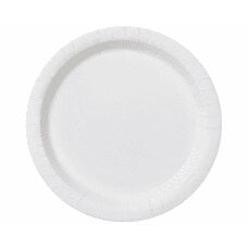 Popierinės lėkštės, baltos, 23 cm dydžio, 8 vnt. (be plastiko) kaina ir informacija | Vienkartiniai indai šventėms | pigu.lt