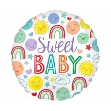 Standartinis Sweet Baby ikonų folijos balionas S40, supakuotas kaina ir informacija | Balionai | pigu.lt