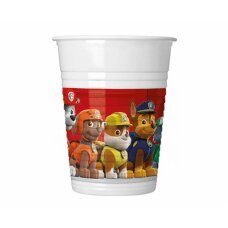 Plastikiniai puodeliai (WM), Paw Patrol - Ready for Action (Nickelodeon), 200 ml, 8 vnt. (SUP etiketė) kaina ir informacija | Vienkartiniai indai šventėms | pigu.lt