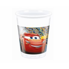 Стаканчики пластиковые (WM) Cars 3 (Disney), 200 мл, 8 шт. (SUP этикетка) цена и информация | Праздничная одноразовая посуда | pigu.lt