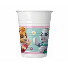 Plastikiniai puodeliai (WM), Paw Patrol Skye&Everest (Nickelodeon), 200 ml, 8 vnt kaina ir informacija | Vienkartiniai indai šventėms | pigu.lt