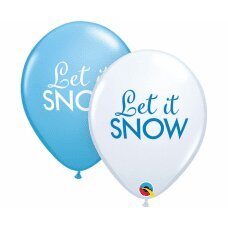Balionas QL 11 Simply Let It Snow, 6 vnt. kaina ir informacija | Balionai | pigu.lt