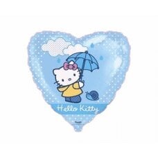Folijinis balionas 18 FX Hello Kitty su skėčiu, supakuotas kaina ir informacija | Balionai | pigu.lt