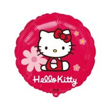 Воздушный шар фольгированный 18 &amp;quot;FX Hello Kitty с цветком (RND), в упаковке цена и информация | Шарики | pigu.lt