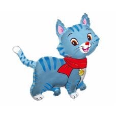 Folijinis balionas 24 FX Pretty Cat, mėlynas, supakuotas цена и информация | Шарики | pigu.lt