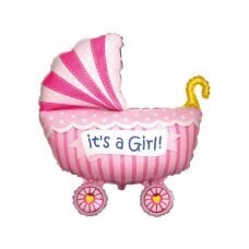 Folijos balionas 24 FX Girls vežimėlis, rožinis, supakuotas kaina ir informacija | Balionai | pigu.lt