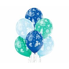 D11 balionai Baby Boy 1C5S, 6 vnt. kaina ir informacija | Balionai | pigu.lt