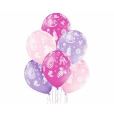 D11 balionai Baby Girl 1C5S, 6 vnt. цена и информация | Шарики | pigu.lt