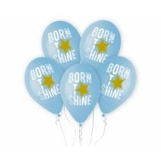 Premium Helium balionai Born to Shine, žalia 13 colų / 5 vnt. цена и информация | Шарики | pigu.lt