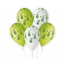 Aukščiausios kokybės helio balionas Avocado, 13 kakliukų / 5 gab. цена и информация | Шарики | pigu.lt