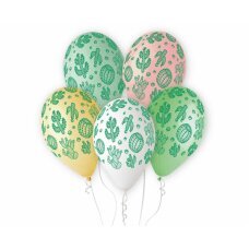 Aukščiausios kokybės helio balionai Born to Shine, žali, 13 colių / 5 vnt. цена и информация | Шарики | pigu.lt