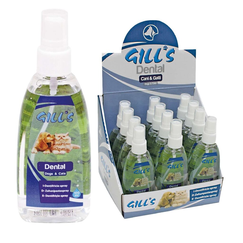 Croci Gill's Dental skystis dantų priežiurai, 100ml. kaina ir informacija | Priežiūros priemonės gyvūnams | pigu.lt