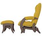 Supamas krėslas su pakoju Balance 68, geltonas/rudas цена и информация | Svetainės foteliai | pigu.lt