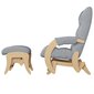 Supamas krėslas su pakoju Balance 68, pilkas/rudas kaina ir informacija | Svetainės foteliai | pigu.lt