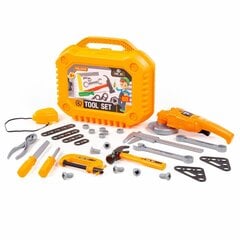 Набор инструментов в чемодане, 30 частей, оранжевый цена и информация | Игрушки для мальчиков | pigu.lt