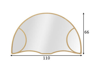 Зеркало Glam, золото 110x2.5x66 см цена и информация | Зеркала | pigu.lt