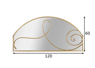 Зеркало Glam, золото 120x2.5x60 см цена и информация | Зеркала | pigu.lt