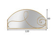 Veidrodis Glam, auksinis 120x2.5x60 cm kaina ir informacija | Veidrodžiai | pigu.lt
