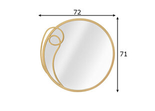 Veidrodis Glam, auksinis 72x3x71 cm kaina ir informacija | Veidrodžiai | pigu.lt
