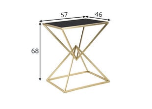 Прямоугольный кофейный столик Glam 57, черного/золотого цвета цена и информация | Журнальные столики | pigu.lt