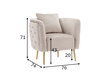 Fotelis A2A Glam, pilkas/aukso spalvos kaina ir informacija | Svetainės foteliai | pigu.lt
