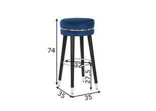 Baro kėdė Glam, mėlyna kaina ir informacija | Virtuvės ir valgomojo kėdės | pigu.lt