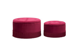 Комплект пуфов Новая пара, 71Х41/55Х33 см, бордовый цвет цена и информация | Кресла-мешки и пуфы | pigu.lt