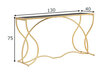 Konsolė Glam, 130x40 cm, juoda/auksinės spalvos kaina ir informacija | Stalai-konsolės | pigu.lt