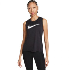 Sportiniai marškinėliai moterims Nike NK Dri-Fit Swsh Run Tank W DD4910 010, juodi kaina ir informacija | Sportinė apranga moterims | pigu.lt