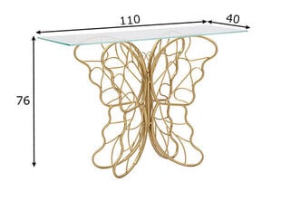 Konsolė Glam, 110x40 cm, auksinės spalvos kaina ir informacija | Stalai-konsolės | pigu.lt