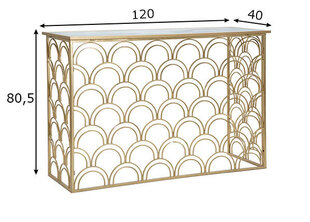 Консоль Glam, 120x40x80,5 см, цвет золота цена и информация | Столы-консоли | pigu.lt