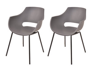 2-jų valgomojo kėdžių komplektas Sit, pilkas kaina ir informacija | Virtuvės ir valgomojo kėdės | pigu.lt