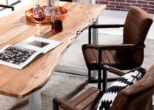 Stalas Tische, 80 x 140 cm, rudas kaina ir informacija | Virtuvės ir valgomojo stalai, staliukai | pigu.lt