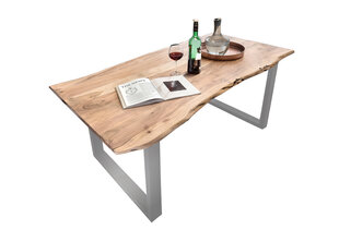 Стол Tische, 80 x 140 см, коричневый цвет цена и информация | Кухонные и обеденные столы | pigu.lt